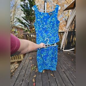 Cute Floral 2 Piece Set, Tank and Skirt Combo